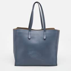 Pre Owned Furla Light Blue Leather Sally Tote