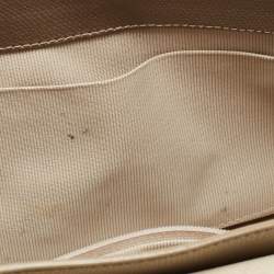 Pre Owned Furla Light Gold Leather Metropolis Shoulder Bag