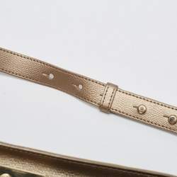 Pre Owned Furla Light Gold Leather Metropolis Shoulder Bag