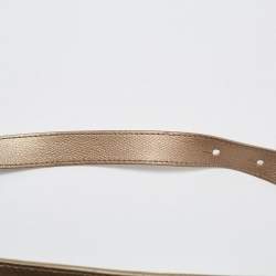 Pre Owned Furla Light Gold Leather Metropolis Shoulder Bag