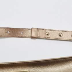 Pre Owned Furla Light Gold Leather Metropolis Shoulder Bag