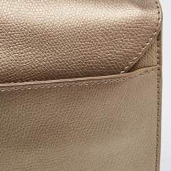 Pre Owned Furla Light Gold Leather Metropolis Shoulder Bag
