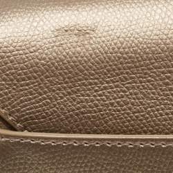 Pre Owned Furla Light Gold Leather Metropolis Shoulder Bag