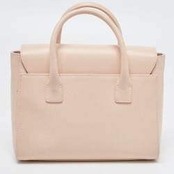 Pre Owned Furla Light Pink Leather Small Metropolis Tote