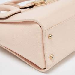 Pre Owned Furla Light Pink Leather Small Metropolis Tote