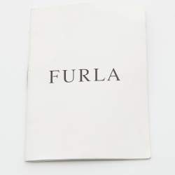 Furla Brown Calfhair and Leather Frame Wristlet Pouch