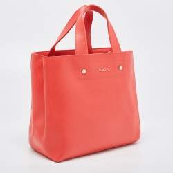 Furla Orange Leather Tote