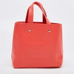 Furla Orange Leather Tote