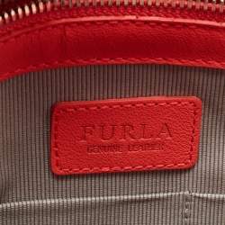 Furla Orange Leather Tote