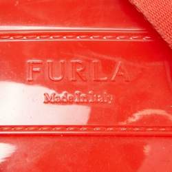 Pre Owned Furla Red Rubber Candy Backpack 
