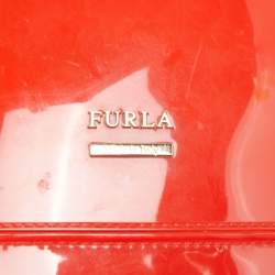Pre Owned Furla Red Rubber Candy Backpack 