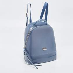 Pre Owned Furla Blue Rubber Candy Backpack