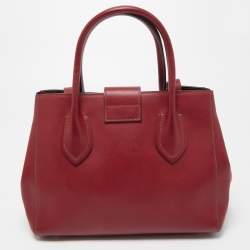 Pre Owned Furla Red Leather Metropolis Tote
