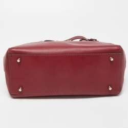 Pre Owned Furla Red Leather Metropolis Tote