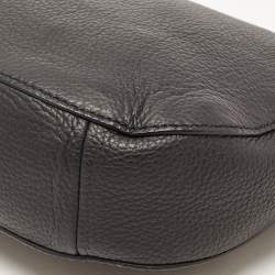 Pre Owned Furla Black Leather Zip Crossbody Bag