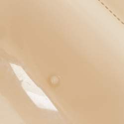 Pre Owned Furla Beige Glossy Rubber Mini Candy Satchel