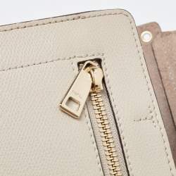 Pre Owned Furla Beige Leather Like Top Handle Bag