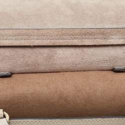 Pre Owned Furla Beige Leather Like Top Handle Bag