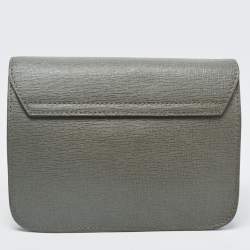 Pre Owned Furla Green Leather Mini Metropolis Crossbody Bag