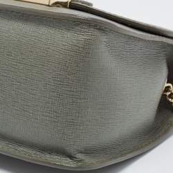 Pre Owned Furla Green Leather Mini Metropolis Crossbody Bag