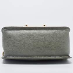 Pre Owned Furla Green Leather Mini Metropolis Crossbody Bag