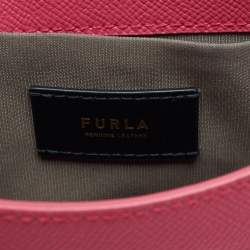 Furla Fuchsia Leather Mini Metropolis Crossbody Bag