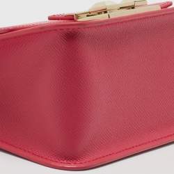 Furla Fuchsia Leather Mini Metropolis Crossbody Bag