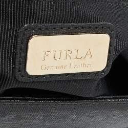 Pre Owned Furla Black Leather Linda Tote