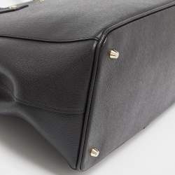 Pre Owned Furla Black Leather Linda Tote