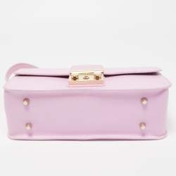 Pre Owned Furla Pink Leather Metropolis Crossbody Bag