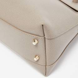 Furla Taupe Leather Piper Dome Satchel