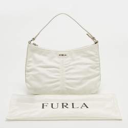 Furla White Leather Hobo 
