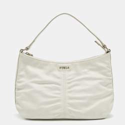 Furla White Leather Hobo 