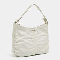 Furla White Leather Hobo 