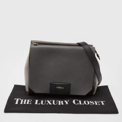 Pre Owned Furla Tri Color Leather Meridienne Crossbody Bag