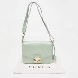 Pre Owned Furla Mint Green Leather Metropolis Shoulder Bag