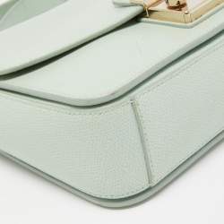 Pre Owned Furla Mint Green Leather Metropolis Shoulder Bag
