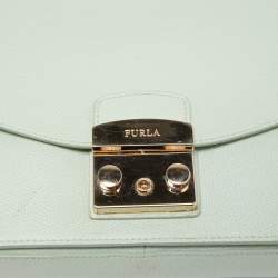 Pre Owned Furla Mint Green Leather Metropolis Shoulder Bag