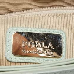 Pre Owned Furla Mint Green Leather Metropolis Shoulder Bag