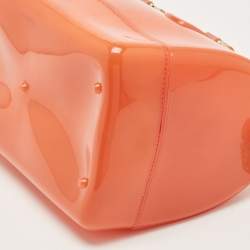 Pre Owned Furla Orange Rubber Medium Candy Satchel