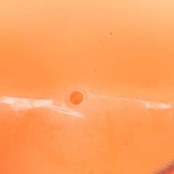 Pre Owned Furla Orange Rubber Medium Candy Satchel