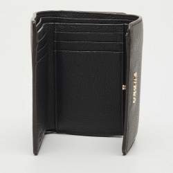 Furla Black Leather Logo French Wallet