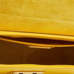 Pre Owned Furla Yellow Leather Metropolis Shoulder Bag