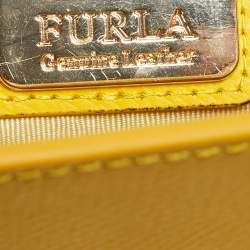 Pre Owned Furla Yellow Leather Metropolis Shoulder Bag