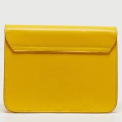Pre Owned Furla Yellow Leather Metropolis Shoulder Bag