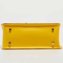 Pre Owned Furla Yellow Leather Metropolis Shoulder Bag