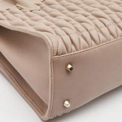 Pre Owned Furla Pink Leather Pin Cometa Tote