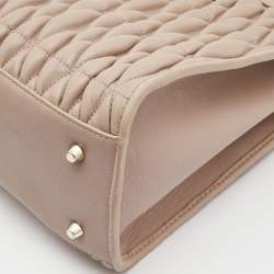 Pre Owned Furla Pink Leather Pin Cometa Tote