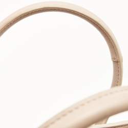 Pre Owned Furla Pink Leather Pin Cometa Tote