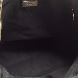 Pre Owned Furla Black Leather Front Pocket Dome Satchel